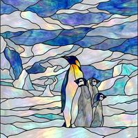 Penguin Family in the Frozen Tundra