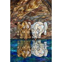 Lionesses at the Water's Edge