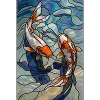 Graceful Koi in Deep Blue Waters