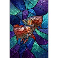 Arowana Pair in Deep Waters