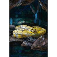 Golden Serpent in a Darkened Grotto