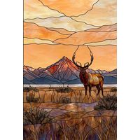 Elk in Mountain Landscape