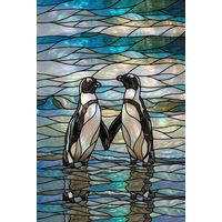 Penguin Pair by the Water