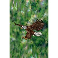 Soaring Bald Eagle in Verdant Forest