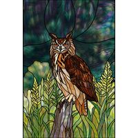 Great Horned Owl in Twilight Forest
