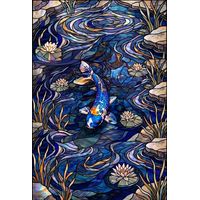 Koi Swimming in a Serene Pond