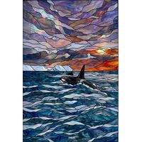 Orca Pod at Arctic Sunset