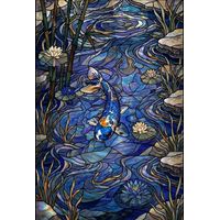Koi Pond with Water Lilies