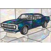 Classic Muscle Car in Iridescent Hues