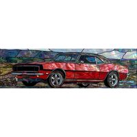 Classic Red Muscle Car