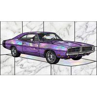 Classic Purple Muscle Car