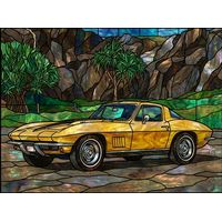 Classic Golden Sports Car