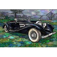 Classic Luxury Roadster in Sunset