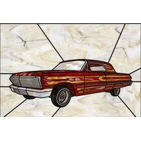 Classic Red Lowrider Coupe