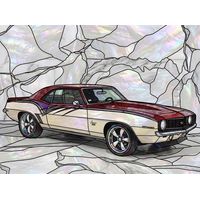 Classic Muscle Car in Iridescent Tones