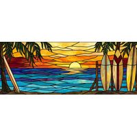 Tropical Beach Surf Sunset