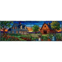 Country Homestead at Sunset