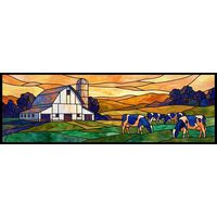 Country Farmstead at Sunset