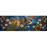 Chickadee Amidst Summer Daisies