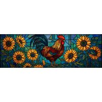 Rooster Amidst Sunflowers