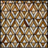 Geometric Amber and Cream Lattice