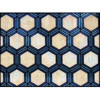 Blue and Cream Geometric Honeycomb