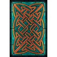 Celtic Knot in Amber and Teal