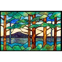 Lakeside Pine Forest at Twilight