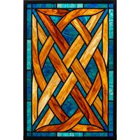 Interwoven Amber and Cobalt Lattice