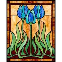 Tulip Trio in Cobalt and Amber