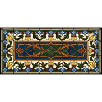 Floral Filigree Border in Cobalt and Gold