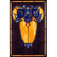 Iris in Amber and Deep Violet