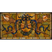 Crossed Torches and Laurel Wreath