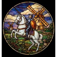 Don Quixote on Horseback with Windmill