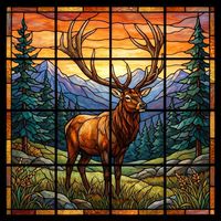 Majestic Elk in Mountain Sunset