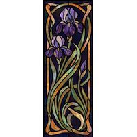 Art Nouveau Irises in Violet and Gold