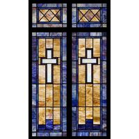 Crosses in Amber and Cobalt