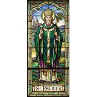 Saint Patrick with Crozier and Shamrock