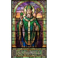 Saint Patrick with Shamrock and Crosier