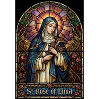 Saint Rose of Lima with Roses and Crucifix
