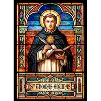 Saint Thomas Aquinas with Quill and Tome