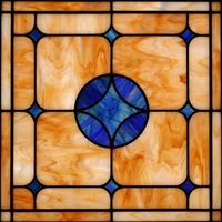 Amber and Blue Geometric Medallion