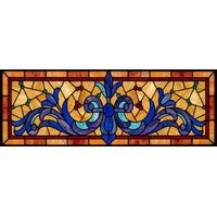 Acanthus Scrollwork in Cobalt and Amber