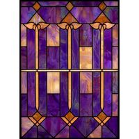 Geometric Amethyst and Gold Lattice