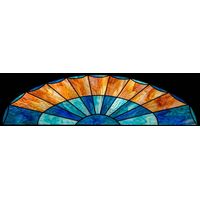 Radiant Fan in Amber and Azure
