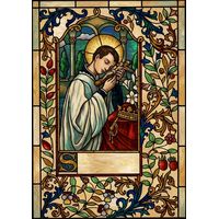Saint Aloysius.  Aloysius de Gonzaga with Crucifix