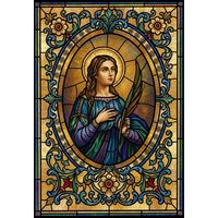 Saint in Blue with Palm Branch