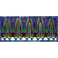 Gothic Arches in Emerald and Cobalt