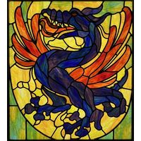 Fire-Breathing Dragon in Cobalt and Flame