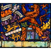 Lion Rampant Heraldic Crest
